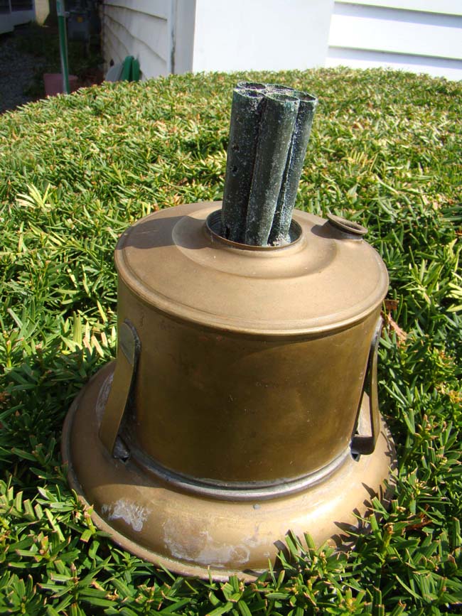 An extremely RARE large American ship's five burner whale oil mast head lantern circa 1851 — image 4